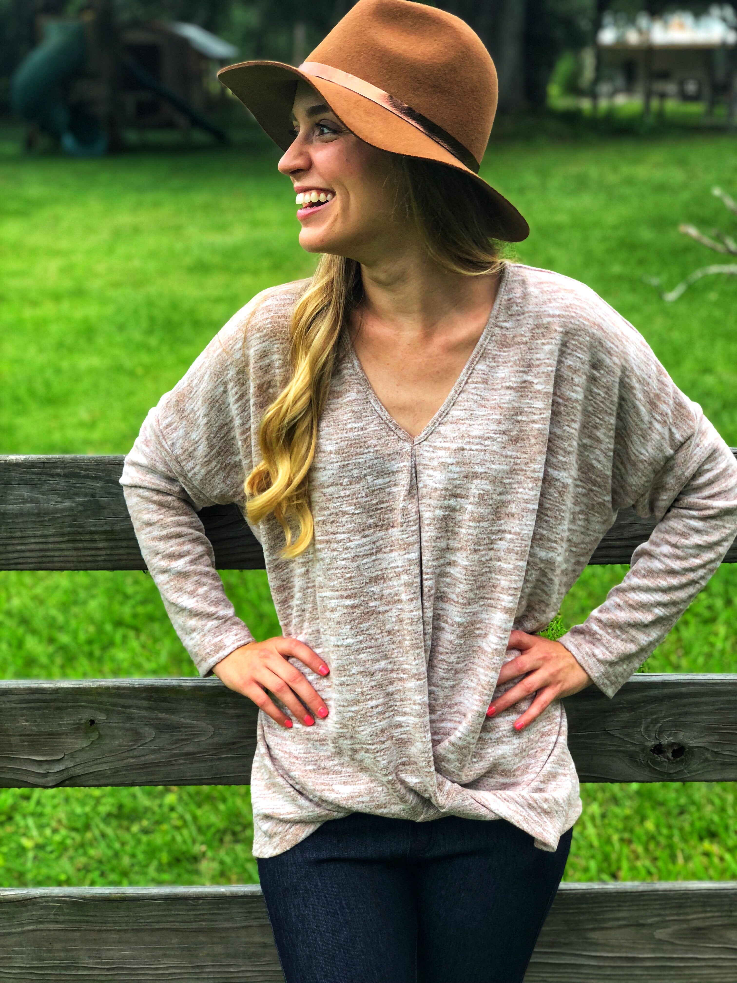 Heather Sweater (rose)