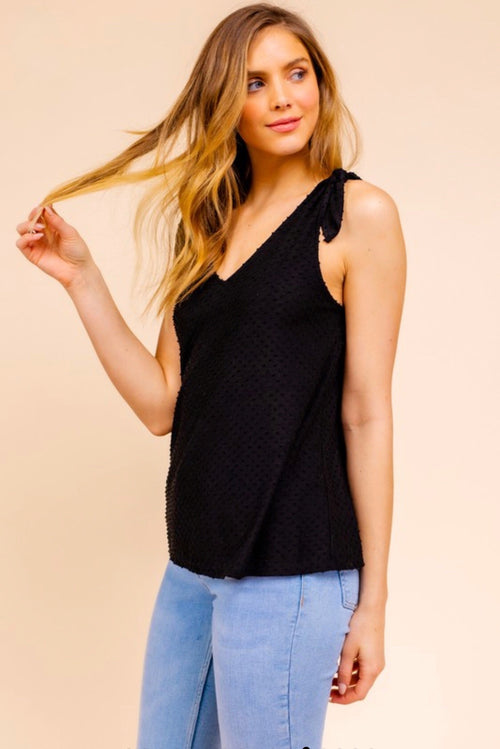 Shoulder Tie Top (black)