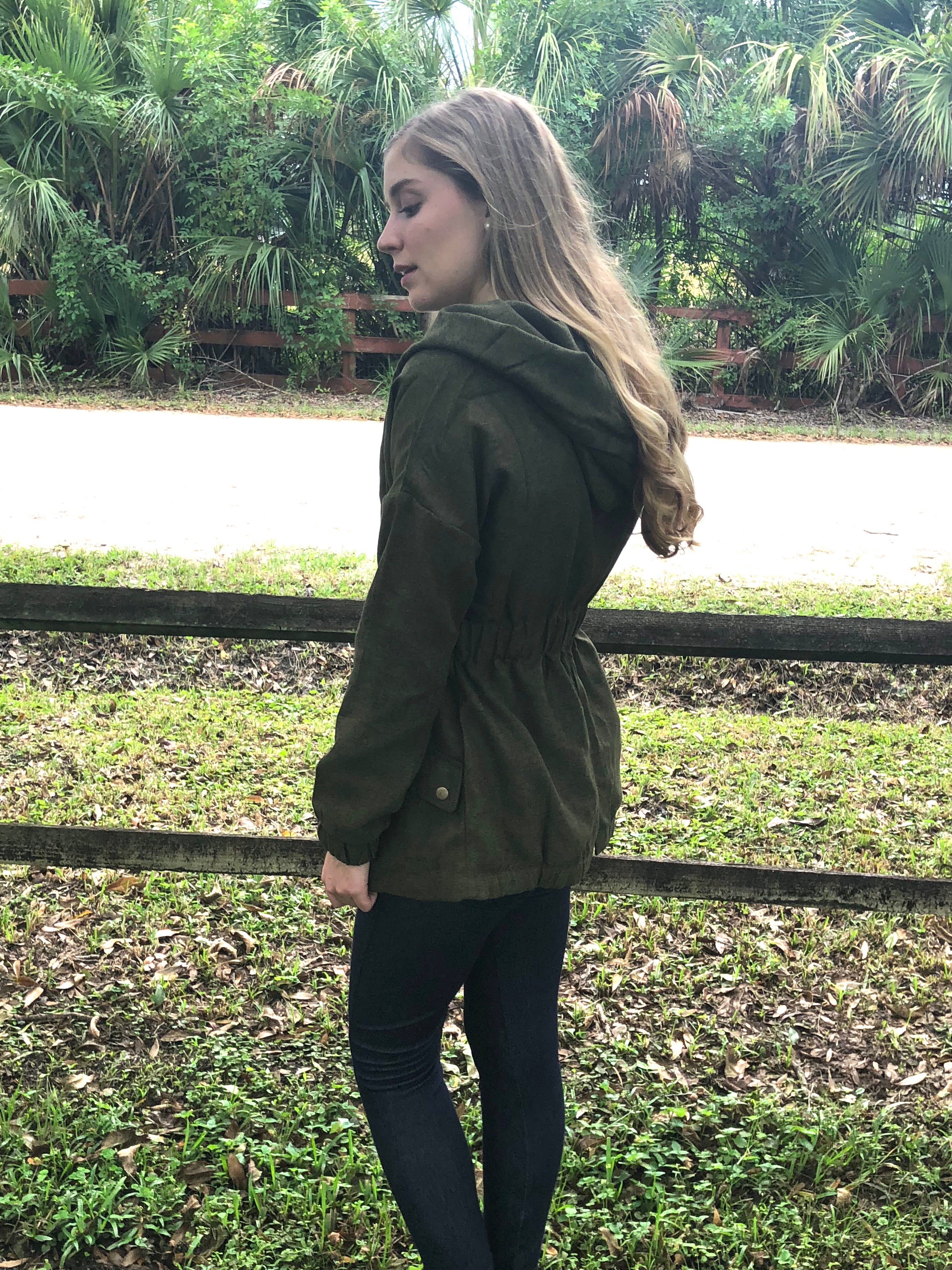 Olive Hooded Jacket