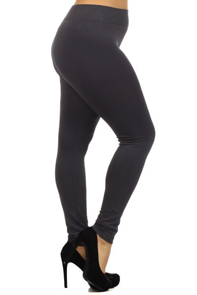 Curvy Ultra Soft Brushed Leggings (charcoal)
