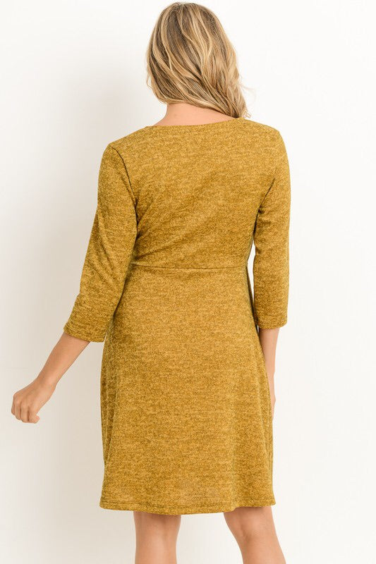 Avery Dress (heathered mustard)
