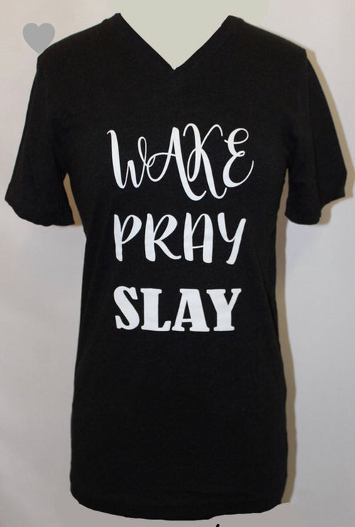 “Wake, Pray, Slay” tee (Black)